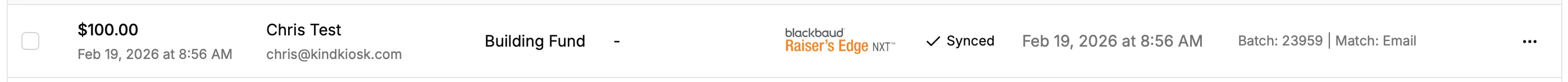 Raisers Edge Sync - Email Match