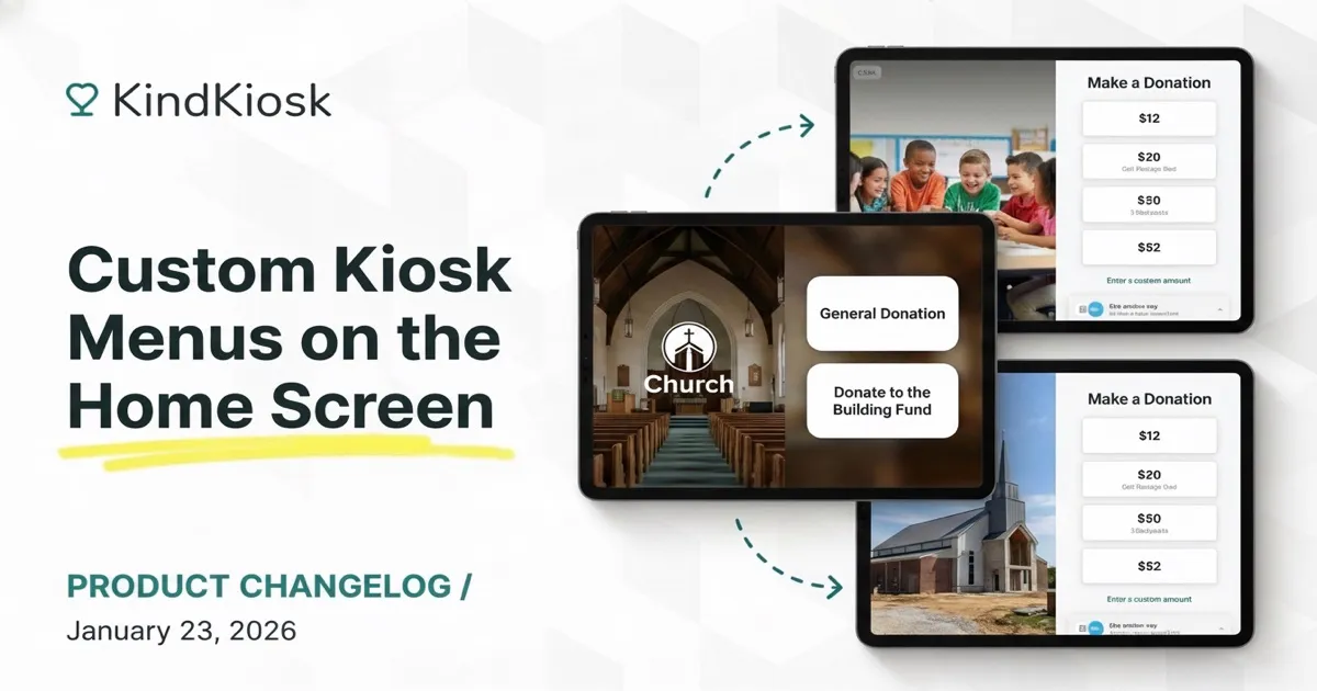 Custom Kiosk Menus on the Home Screen