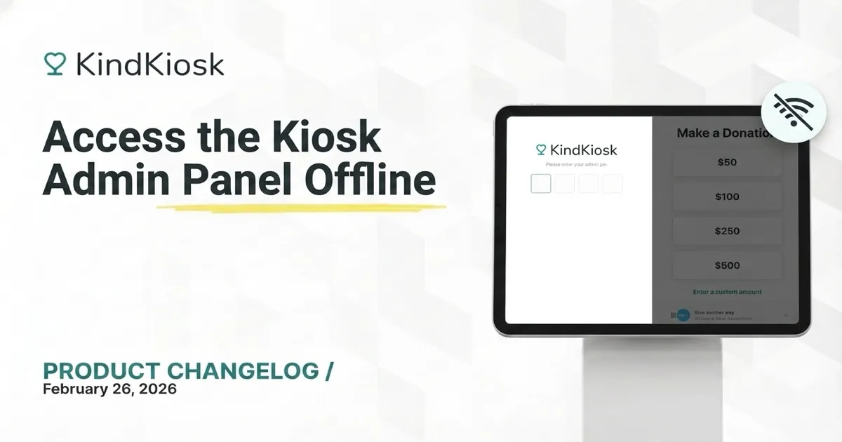 Access the Kiosk Admin Panel Offline