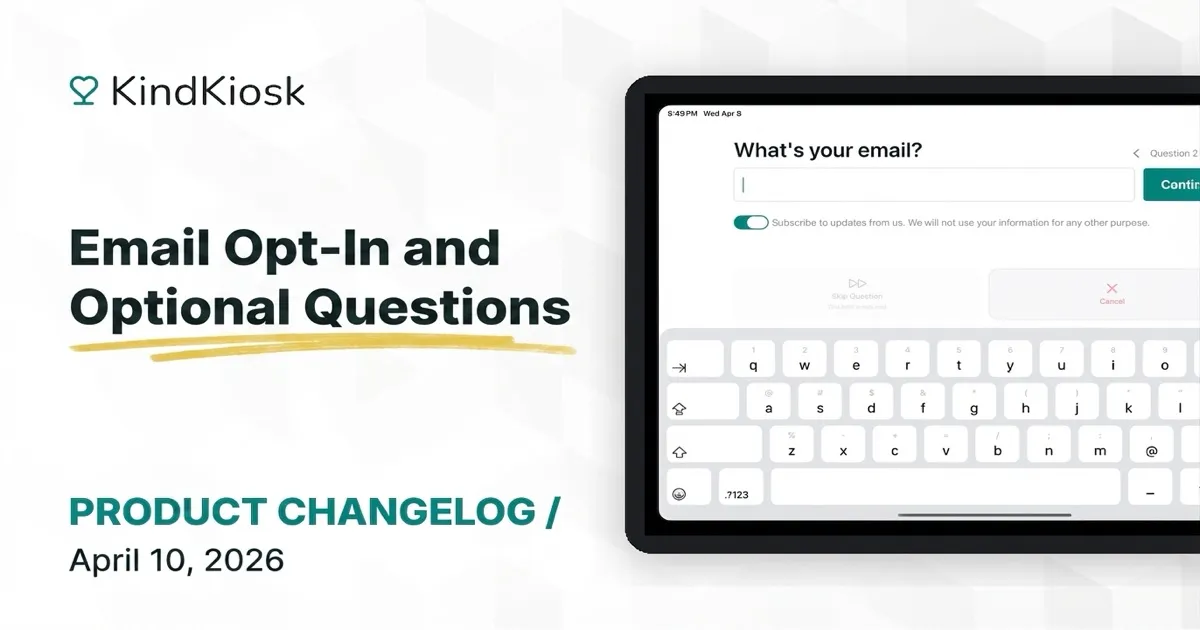 Email Opt-In and Optional Questions
