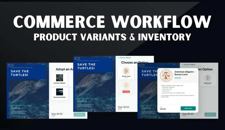 Product Variants and Inventory Tracking for Commerce Workflows