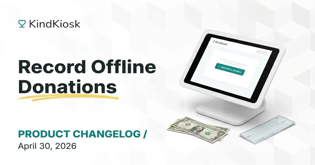 Record Offline Donations from Your Dashboard