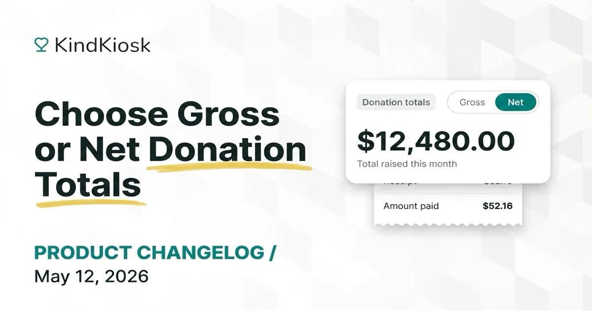 Choose Gross or Net Donation Totals