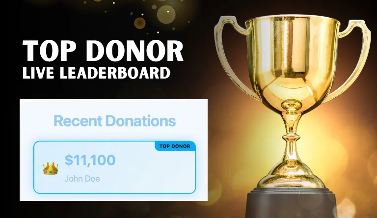 Top Donor on Live Leaderboard