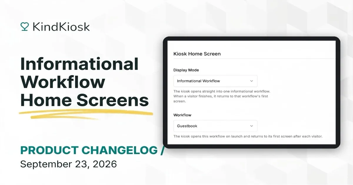 Informational Workflow Home Screens