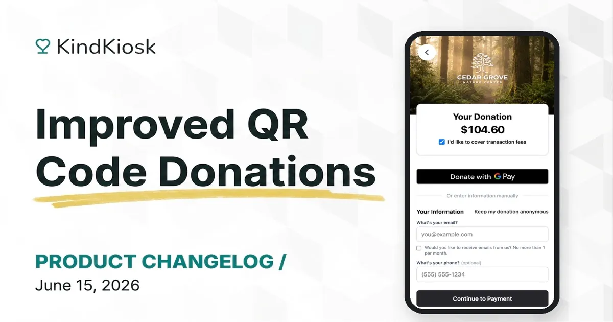 Improved QR Code Donations